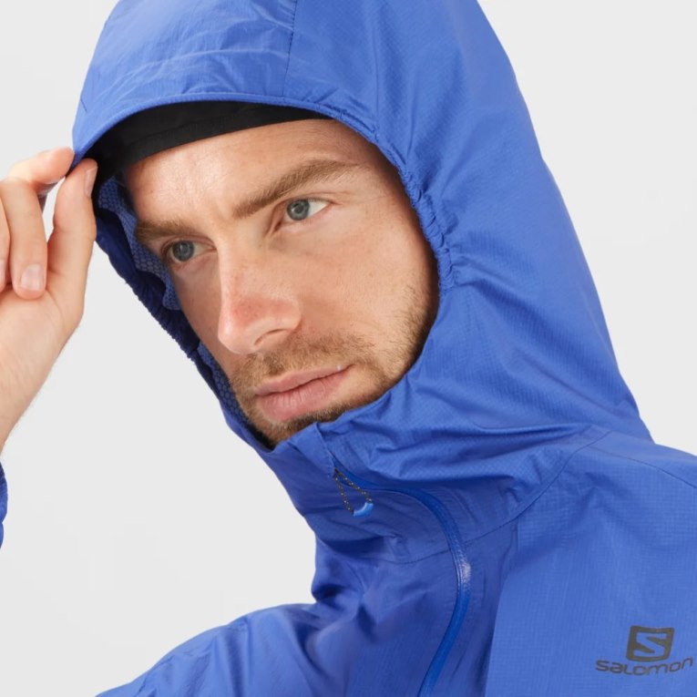 Salomon Bonatti Waterproof Men's Shell Jackets Blue | CA 52J46